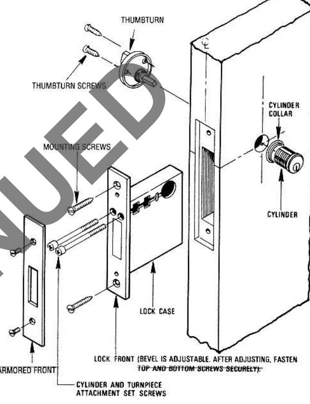 Corbin Russwin DL4000 Series Deadbolt Locks Installation Instructions_FM-8C diagram on page 1