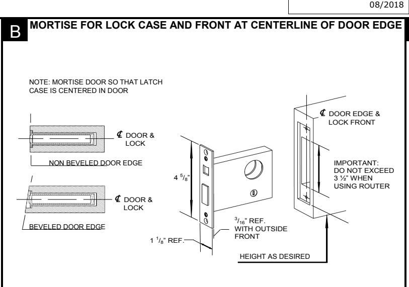 Corbin Russwin DL4100 Series Installation Instructions diagram on page 1