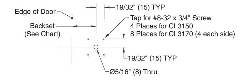 Corbin Russwin Dummy Trim for CL3100 Series 50 and 70 Functions Template_T31194 diagram on page 1