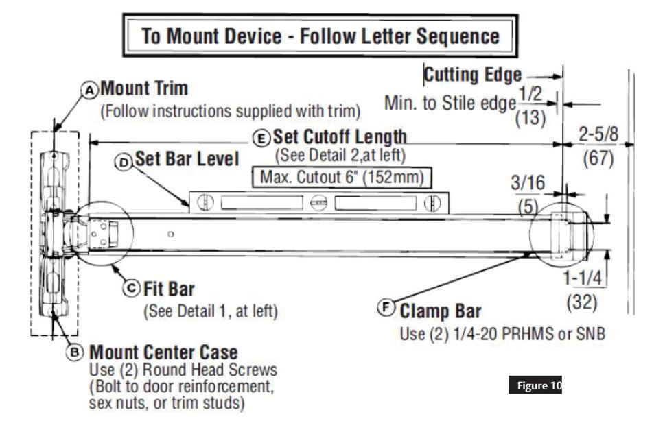 Corbin Russwin ED2000 Series ED2400(A) Wide Stile SVR Installation Instructions_FM572 diagram on page 10