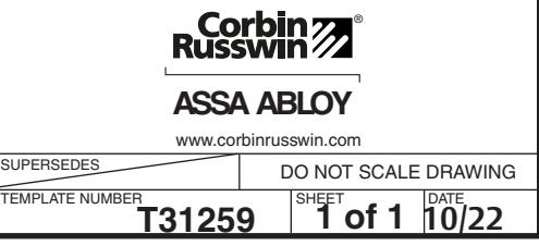 Corbin Russwin ED2400(A) Wide Stile SVR Bottom Pullman Latch Option Metal Door and Frame with Latching Threshold…_T31259 diag