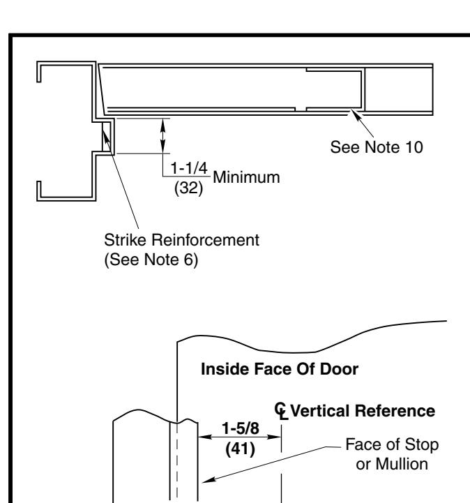 Corbin Russwin ED4200SMA Narrow Stile SecureBolt 730F77 Strike Metal Door and Frame or Mullion Template_T31095 diagram on pag