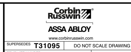 Corbin Russwin ED4200SMA Narrow Stile SecureBolt 730F77 Strike Metal Door and Frame or Mullion Template_T31095 diagram on pag