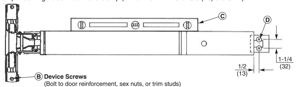 Corbin Russwin ED4400 Series Surface Vertical Rod Installation Instructions diagram on page 4