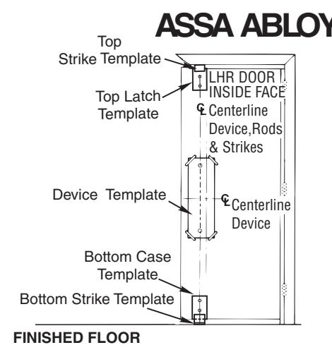Corbin Russwin ED4400 Series Surface Vertical Rod Installation Instructions image on page 4