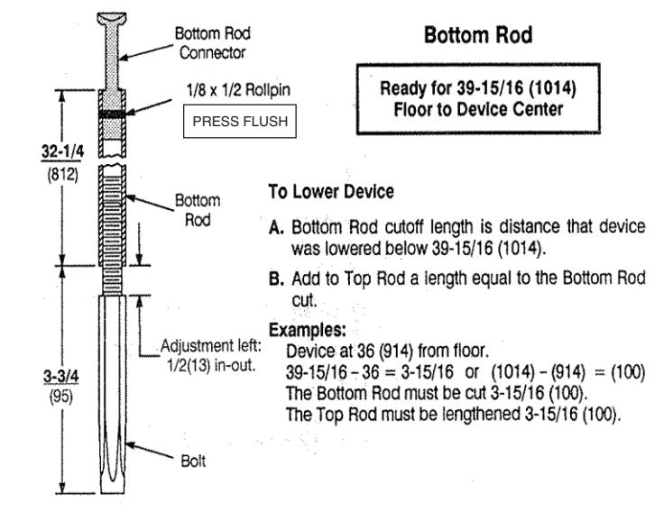 Corbin Russwin ED4400 Series Surface Vertical Rod Installation Instructions image on page 6