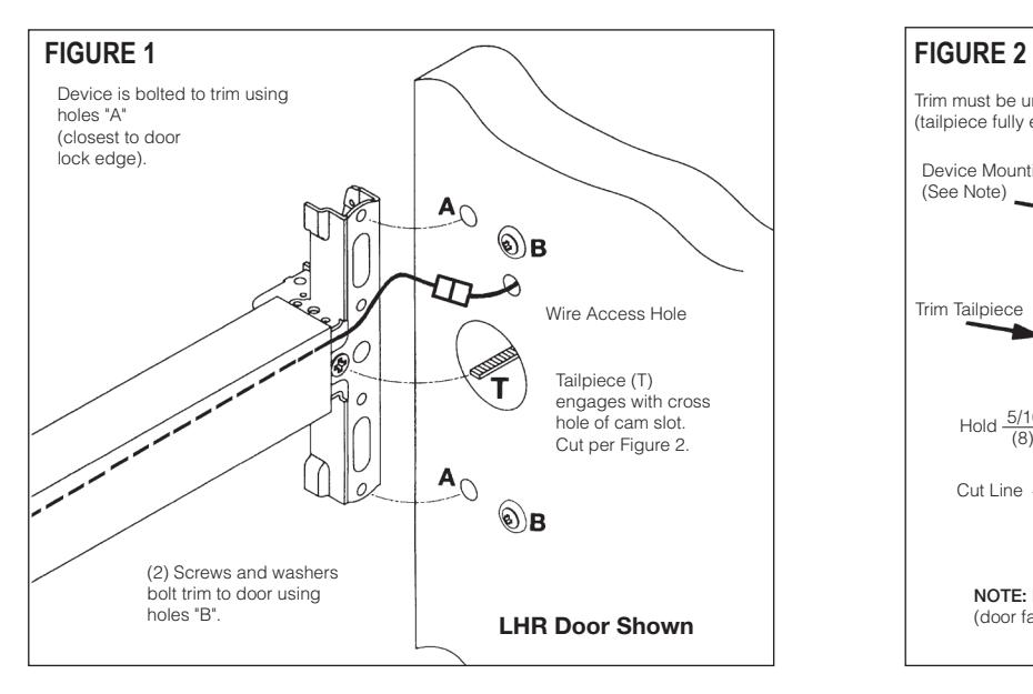 Corbin Russwin ED5000 Series 9903 and 9905 Trim Installation Instructions diagram on page 2
