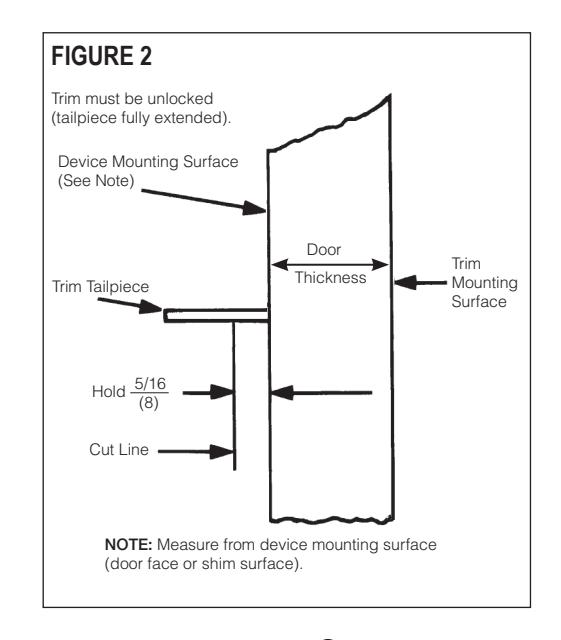 Corbin Russwin ED5000 Series 9903 and 9905 Trim Installation Instructions diagram on page 2
