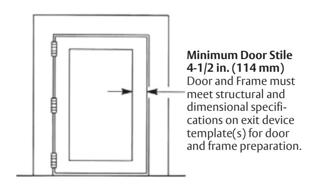 Corbin Russwin ED5000 Series ED5600(A) Wide Stile Mortise Installation Instructions_FM168 image on page 3