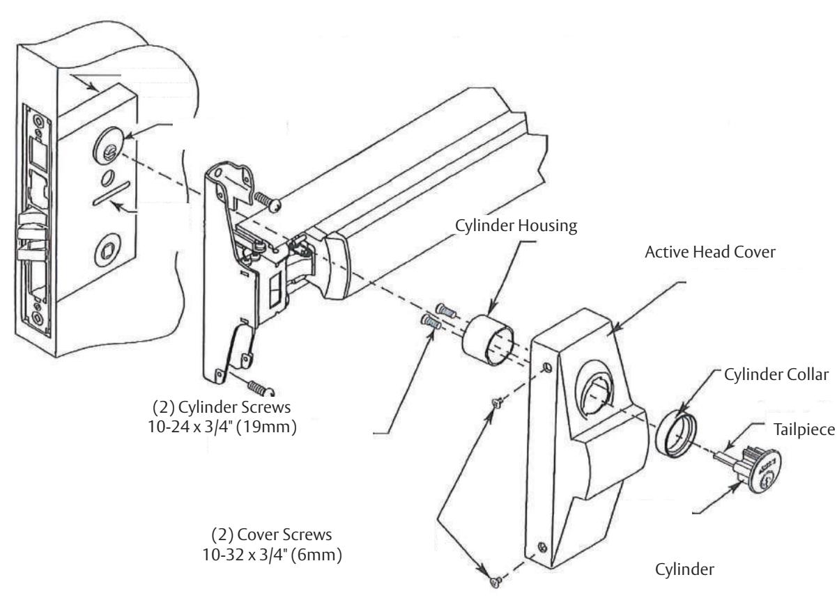Corbin Russwin ED5000 Series ED5602(A) Wide Stile Mortise Double Cylinder Installation Instructions_FM220 image on page 1
