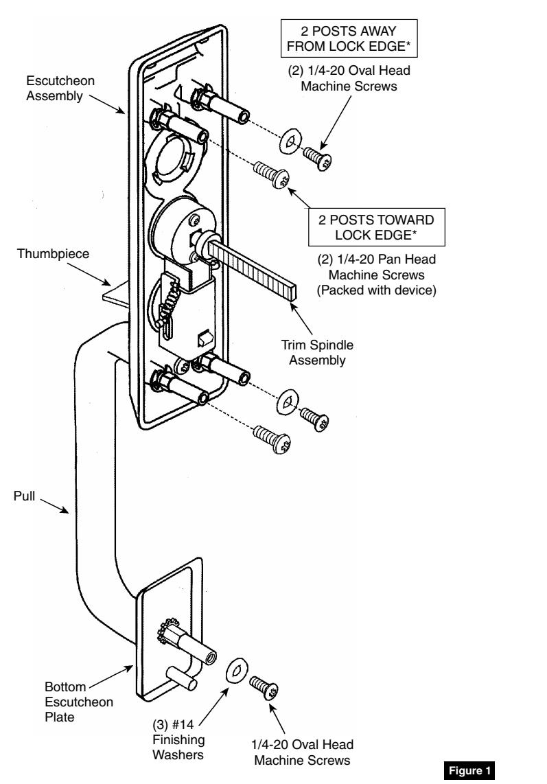 Corbin Russwin ED5000 Series TH910 Trim Installation Instructions image on page 1