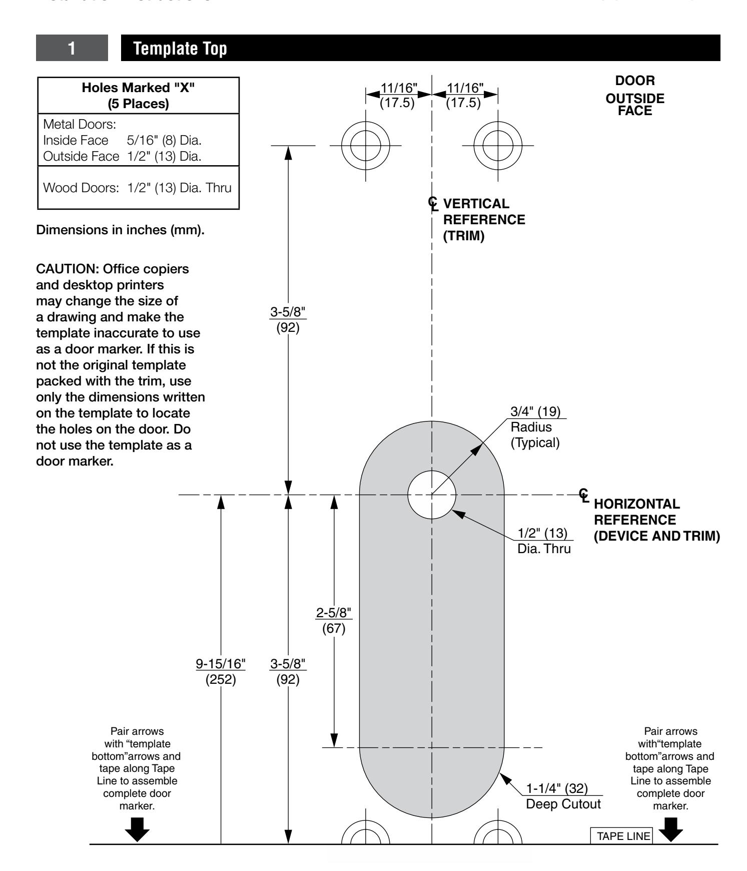 Corbin Russwin ED5000 Series TH910 Trim Installation Instructions diagram on page 2