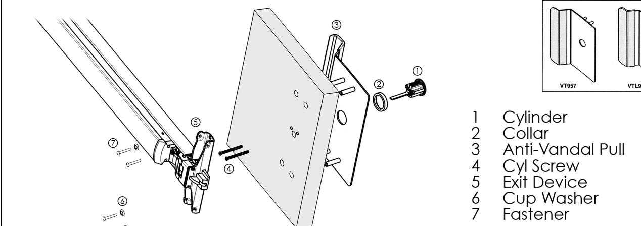 Corbin Russwin ED5000 Series VT9 Installation Instructions diagram on page 1