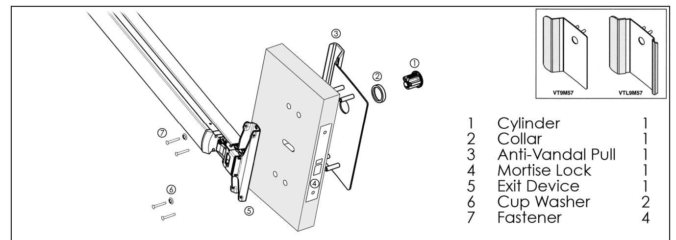 Corbin Russwin ED5000 Series VT9 Installation Instructions image on page 1