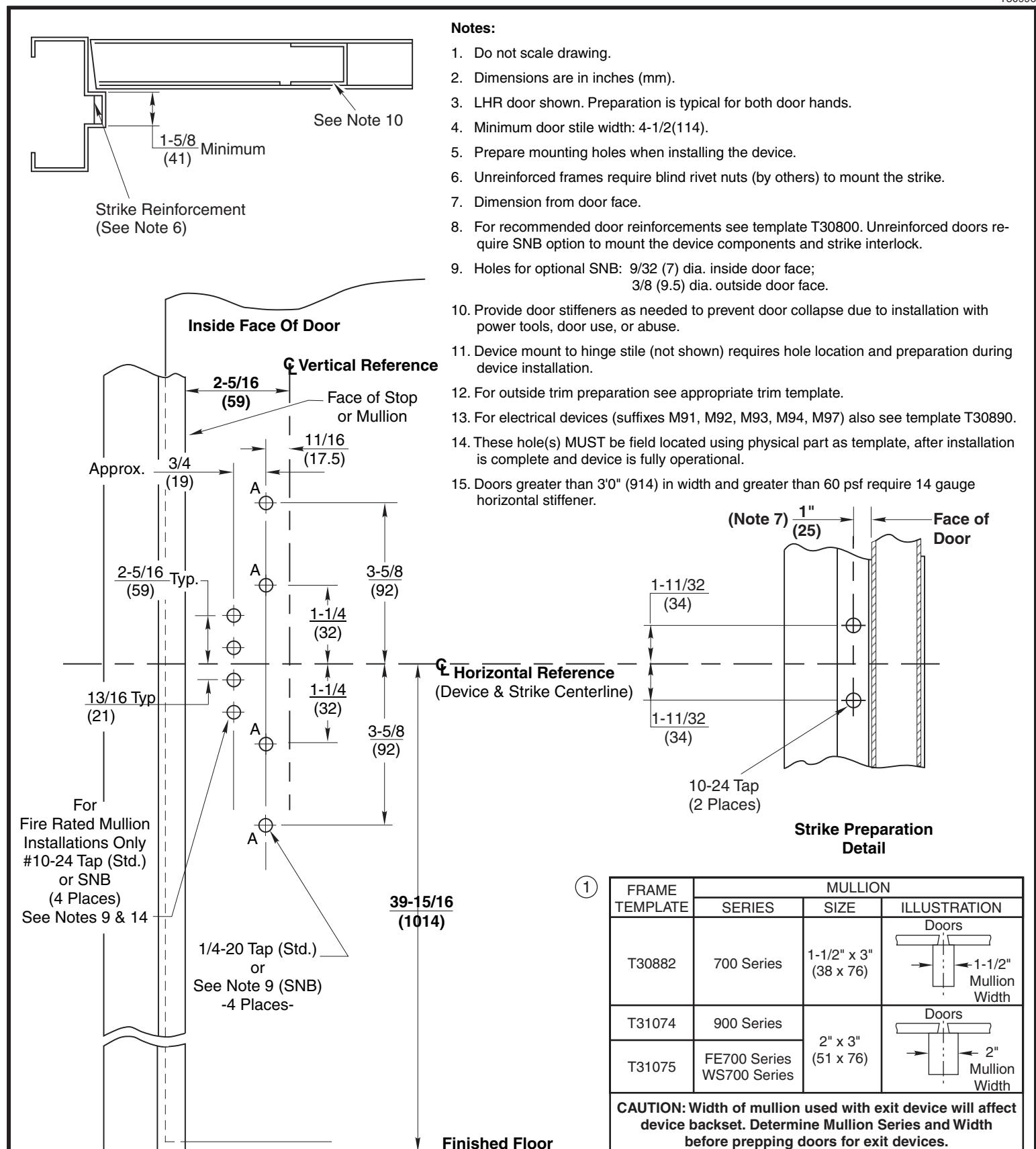 Corbin Russwin ED5200SA Wide Stile SecureBolt M107 Option 710F458 Strike Windstorm Certified Metal Door and Fram…_T30996 diag