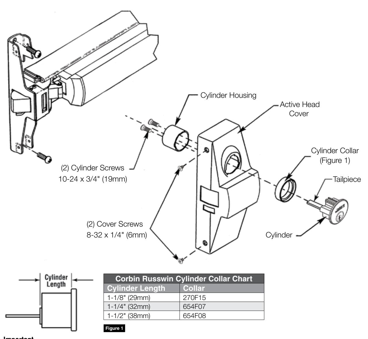Corbin Russwin ED5202 Series Double Cylinder Installation Instructions_FM218 diagram on page 1