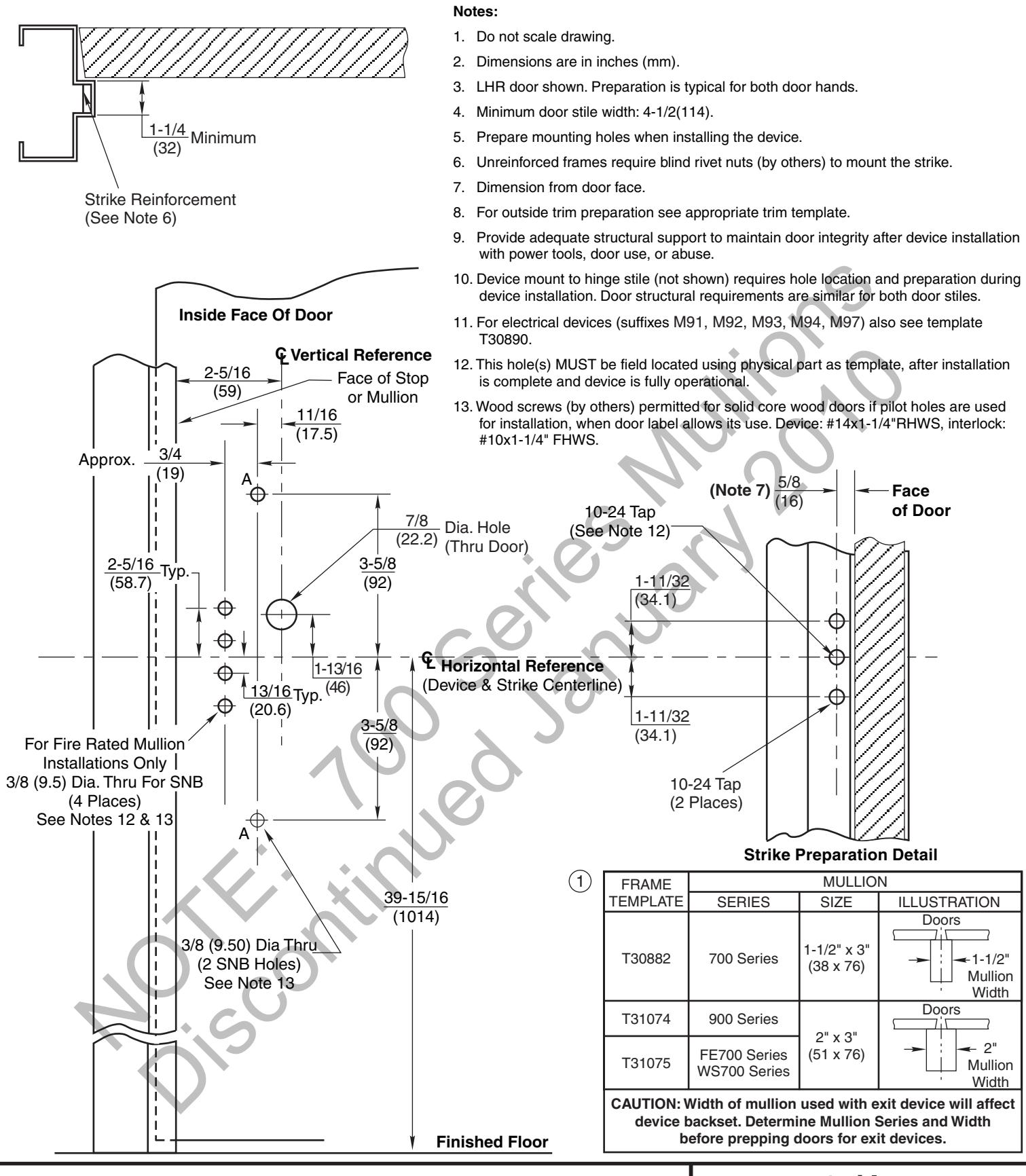 Corbin Russwin ED5202A Wide Stile Double Cylinder Rim 650F30 Strike Wood or Composite Door and H.M. Frame or Mul…_T30981 diag