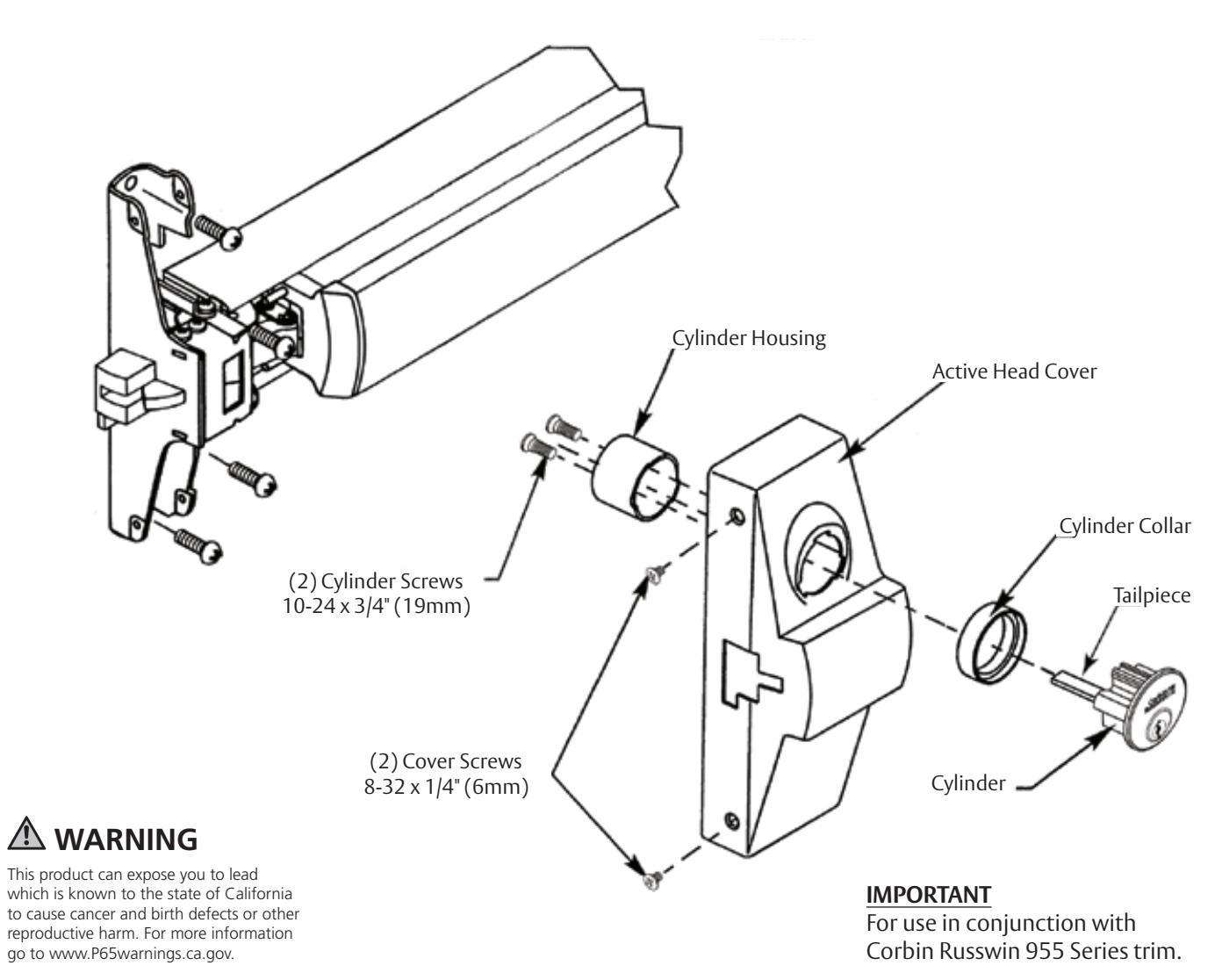 Corbin Russwin ED5202S Series Double Cylinder SecureBolt Installation Instructions_FM219 image on page 1