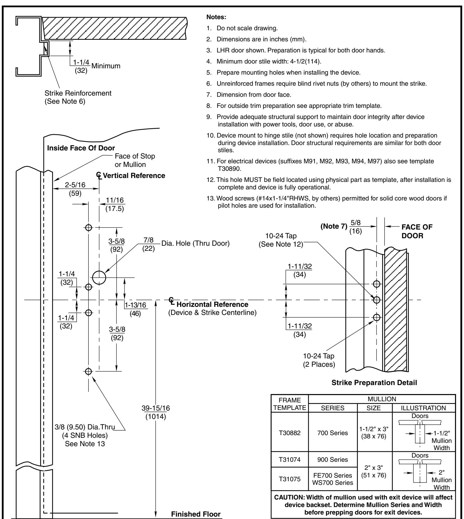 Corbin Russwin ED5202S Wide Stile Double Cylinder SecureBolt 730F77 Strike Wood or Composite Door and H.M. Frame…_T30982 diag