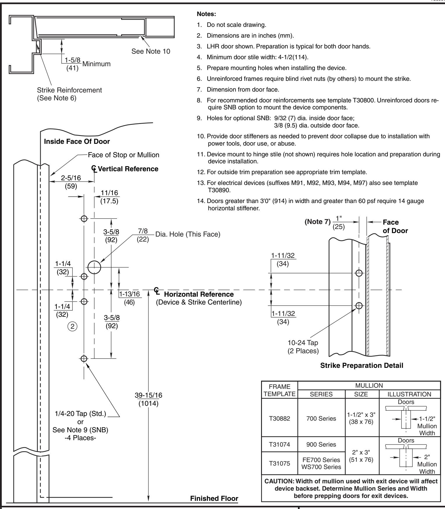 Corbin Russwin ED5202S Wide Stile SecureBolt M107 Option 710F458 Strike Windstorm Certified Metal Door and Frame…_T30997 diag