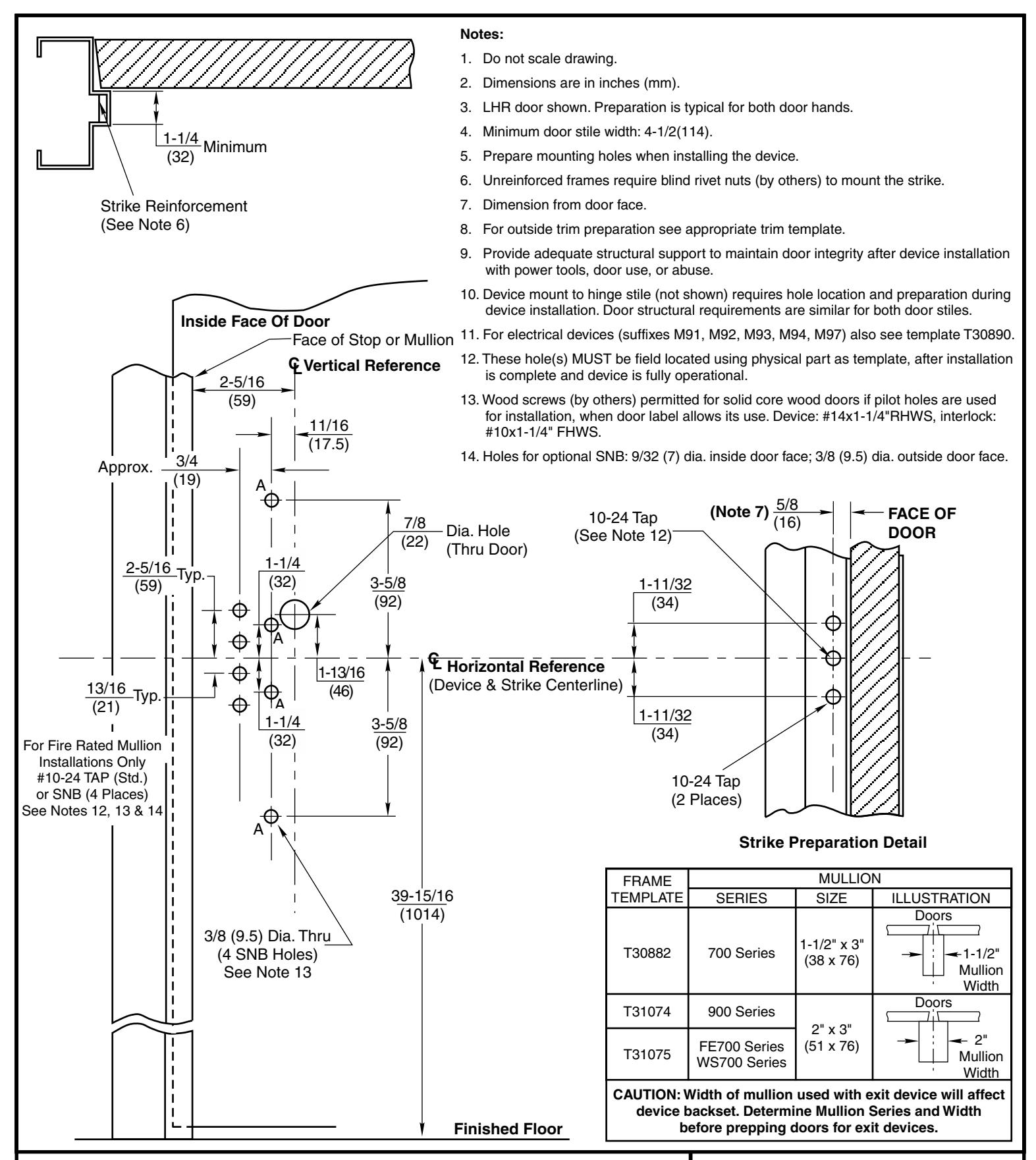 Corbin Russwin ED5202SA Wide Stile Double Cylinder SecureBolt 730F77 Strike Wood or Composite Door and H.M. Fram…_T30983 diag