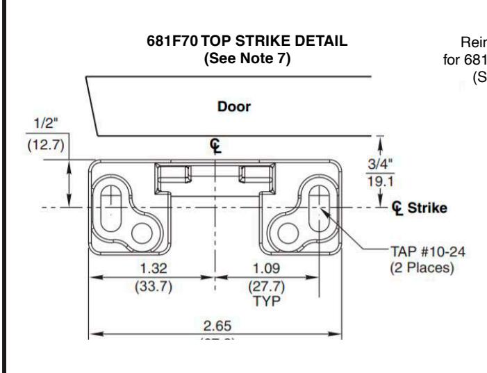 Corbin Russwin ED5470 Series M55 Option Bottom Rod Template_T31082 diagram on page 1