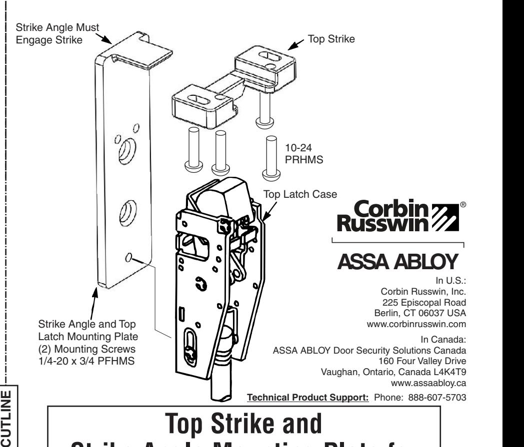 Corbin Russwin ED5470 Series Mounting Strike Installation Instructions diagram on page 1