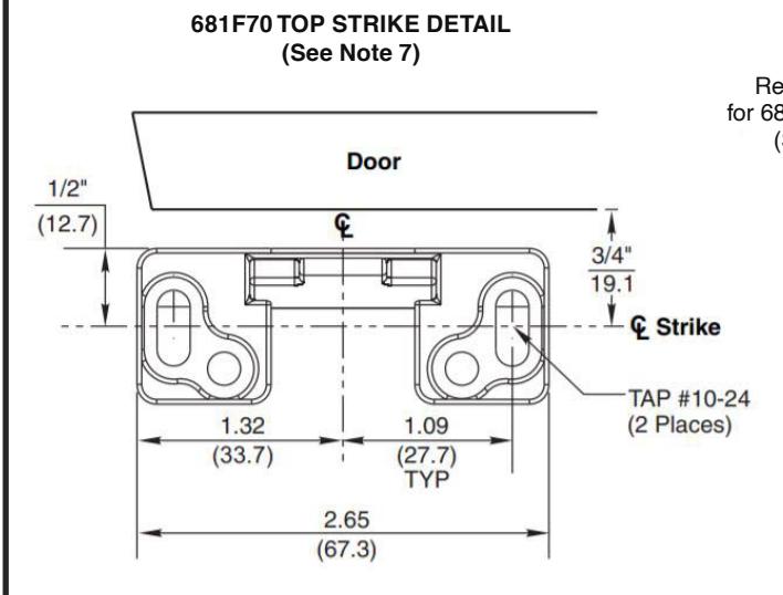 Corbin Russwin ED5470(B) M55 Wide Stile SVR Less Bottom Rod Wood or Composite Door and H.M. Frame Template_T30901 diagram on 