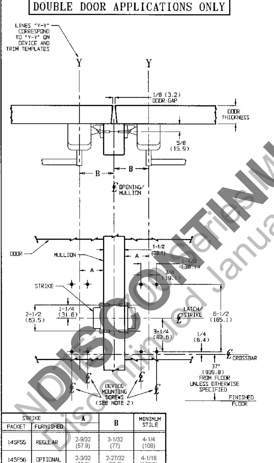 Corbin Russwin ED6200 Series Template_T30943 diagram on page 1