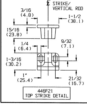 Corbin Russwin ED7400 Narrow Stile Vertical Rod Template_T30472 diagram on page 1