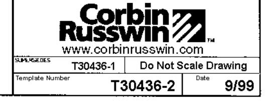 Corbin Russwin ED8200 Series Rim Template_T30436 diagram on page 1
