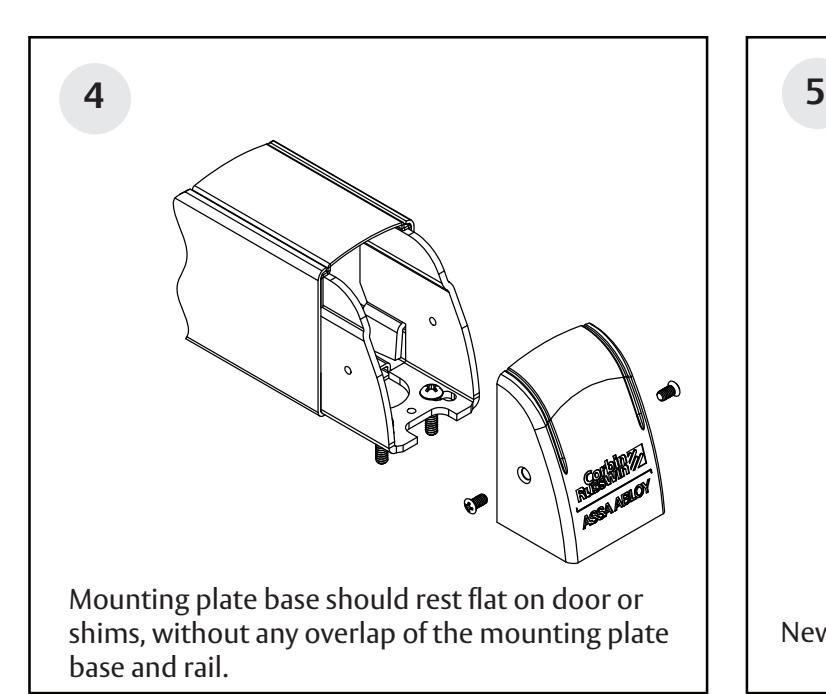 Corbin Russwin End Cap Mounting Plate for PED4000 and PED5000 Series Narrow and Wide Stile Installation Instruct…_FM610 image
