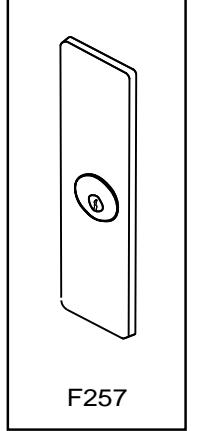 Corbin Russwin F257 Trim for ED5200, ED5400, ED5800 Wide Stile Rim, SecureBolt, CVR, SVR Wood or Composite Door …_T30854 imag