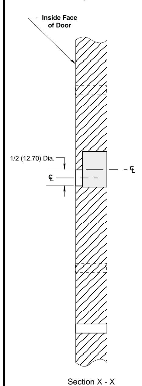 Corbin Russwin F357 Trim for ED5200, ED5400, ED5800 Wide Stile Rim, CVR, SVR Wood or Composite Door Template_T30859 image on 