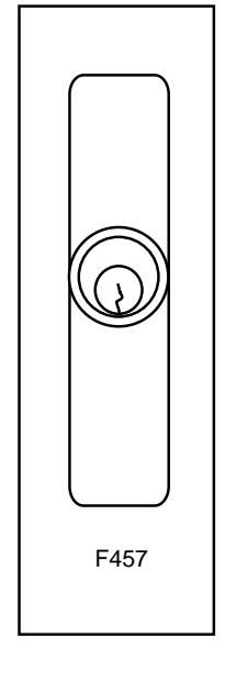 Corbin Russwin F457 Narrow Escutcheon Trim for ED4200, ED4400, ED4800 Narrow Stile Rim, CVR, SVR Metal Door Temp…_T30812 imag