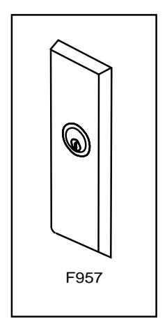 Corbin Russwin F957 Trim for ED5200, ED5400, ED5800 Wide Stile Rim, SecureBolt, CVR, SVR with IK (INTELLIKEY) Me…_T30962 imag