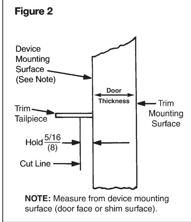 Corbin Russwin F957 Trim for Exit Device Installation Instructions diagram on page 1