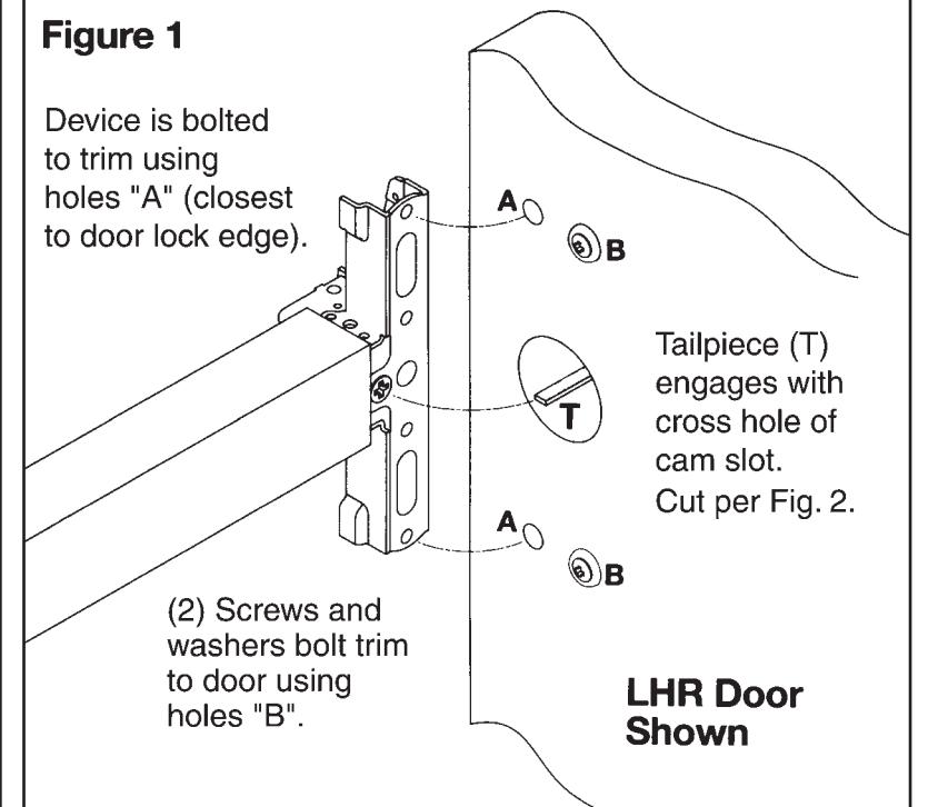 Corbin Russwin F957 and 957 Heavy Duty Trim for ED5000 Series Wide Stile Wood and Metal Doors Installation Instr…_FM196 diagr