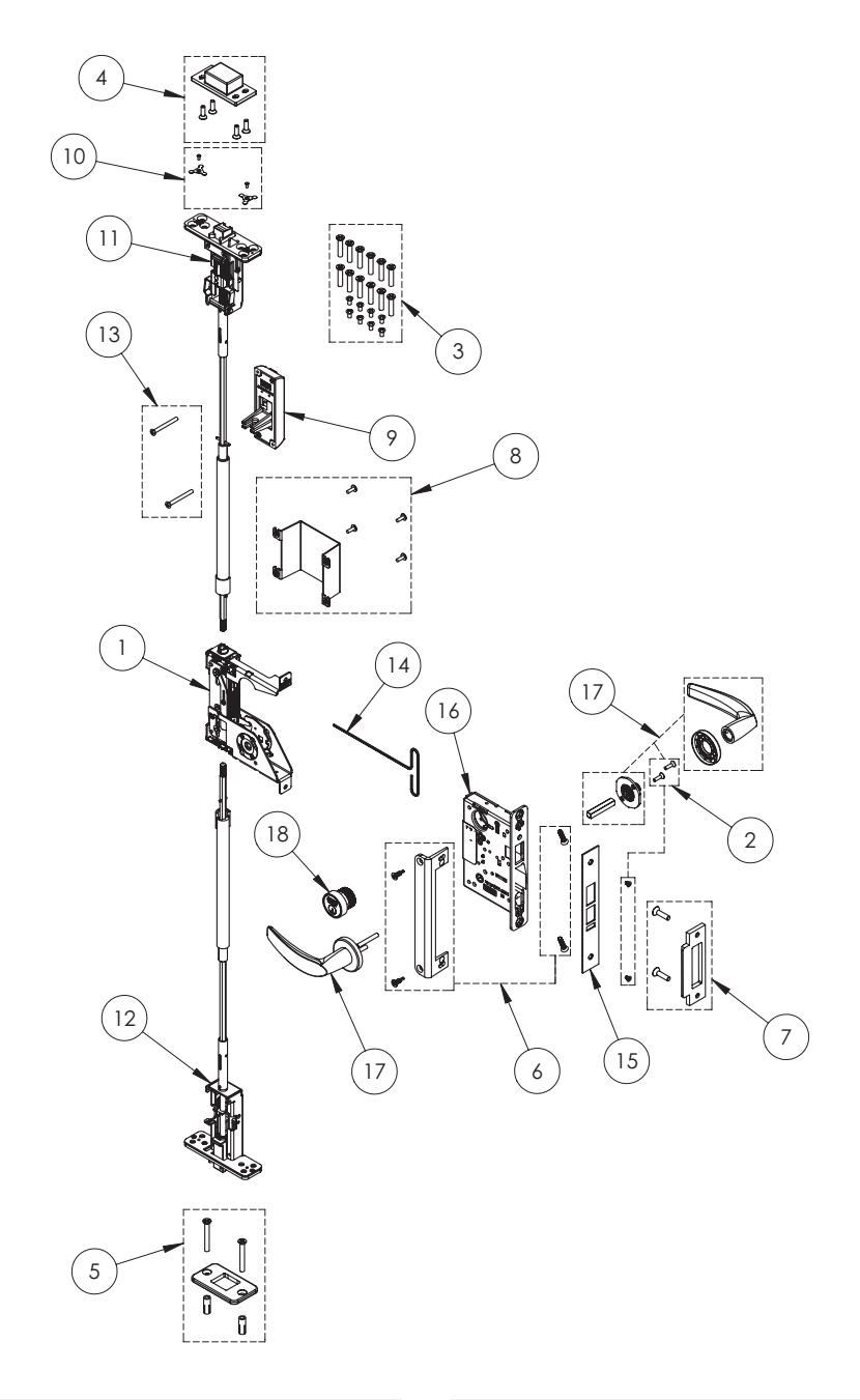 Corbin Russwin FE6600 Series Mult-Point Lock Parts Service Manual image on page 3