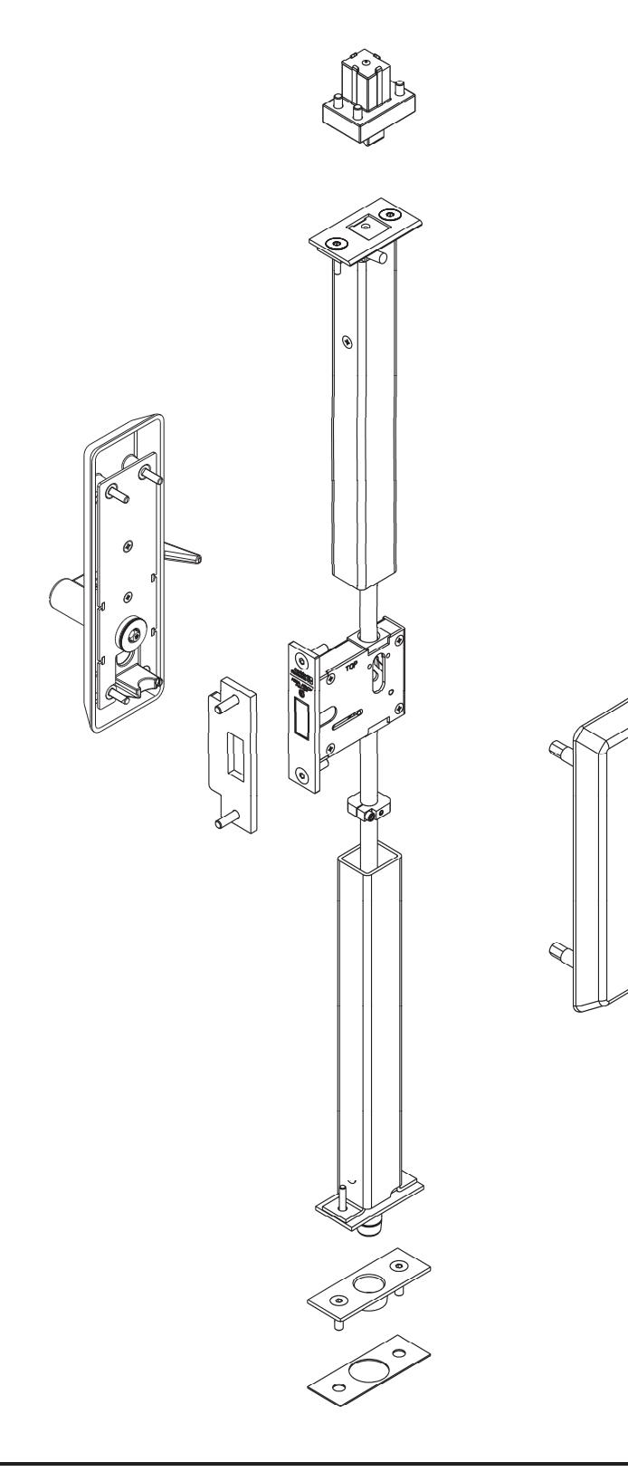 Corbin Russwin FE6700 Series Multi-Point Lock Installation Instructions image on page 1