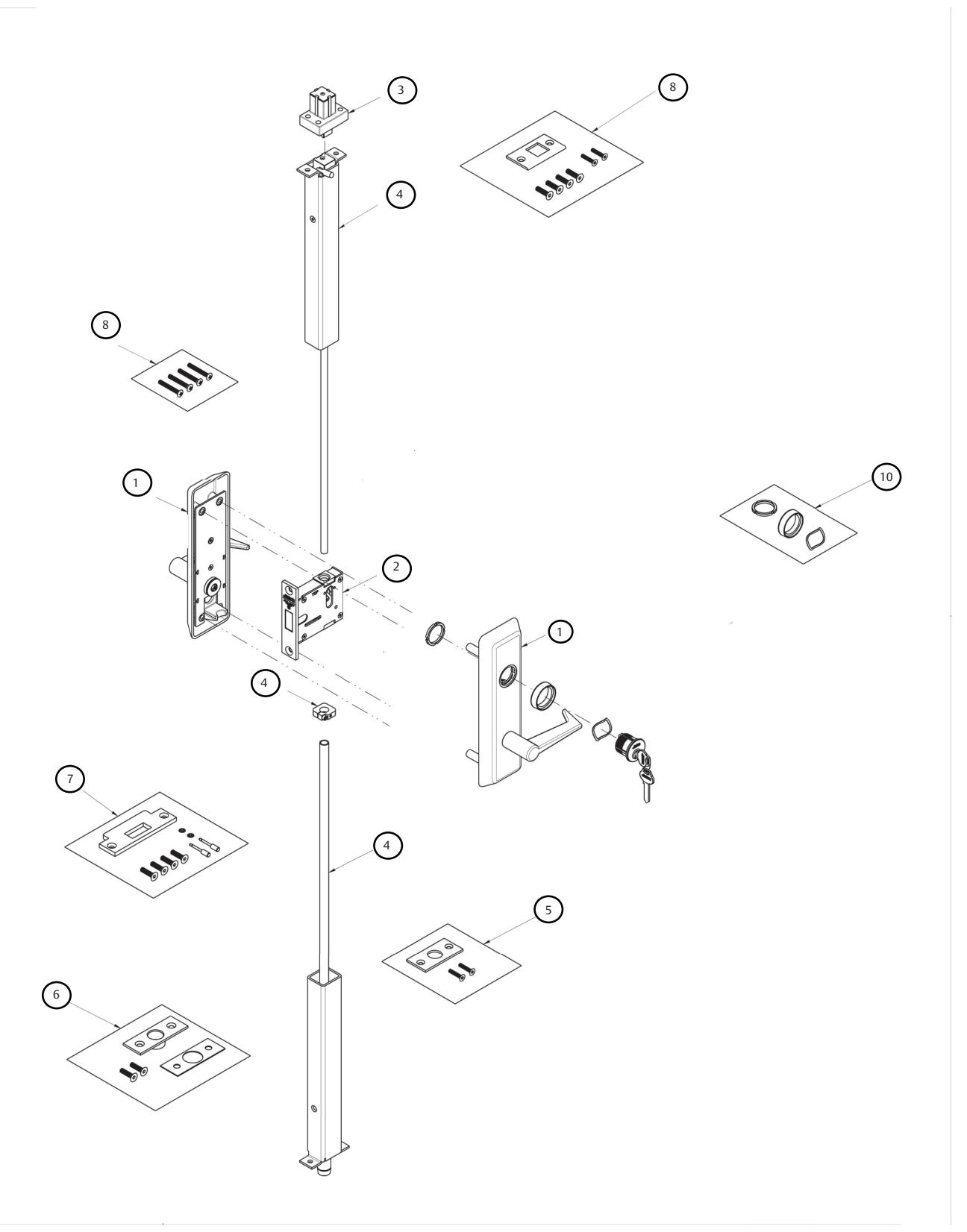 Corbin Russwin FE6700 Series Multipoint Lock Parts Manual_45677 image on page 3