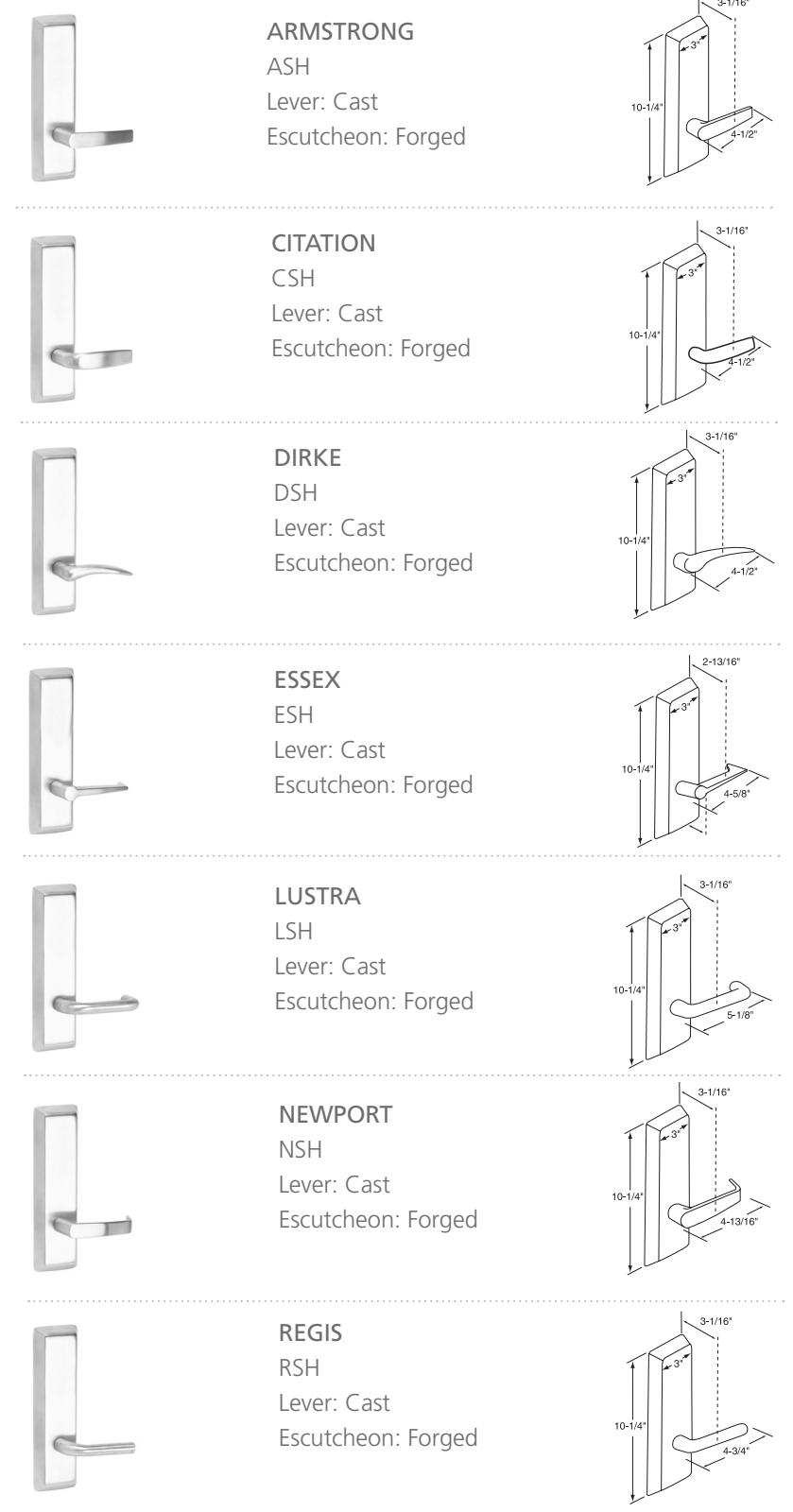 Corbin Russwin FE6700 Series Storm Shutter Multi-Point Lock Catalog_45151 diagram on page 5