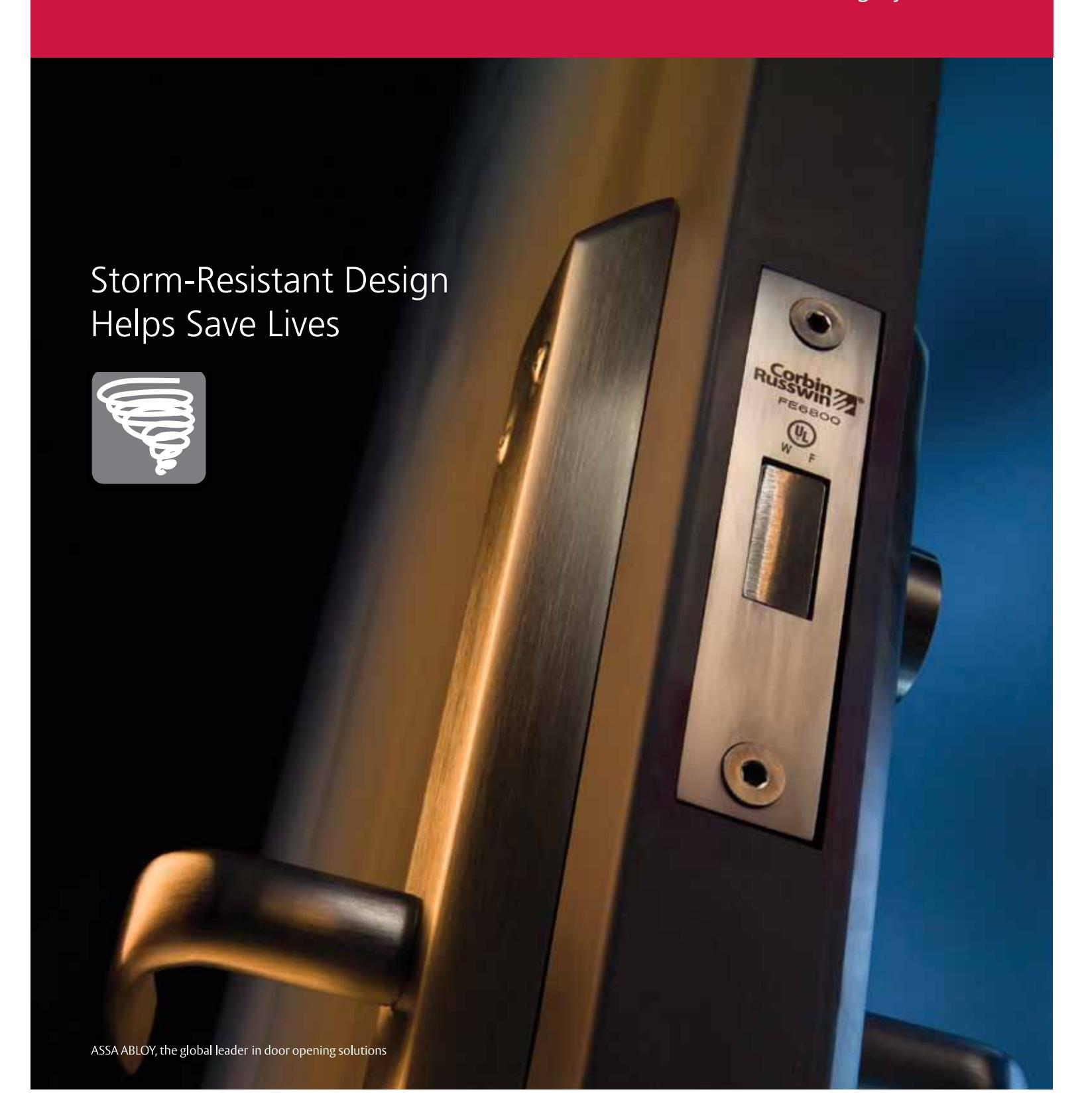 Corbin Russwin FE6800 Series Fortified Multi-Point Latching System Catalog image on page 1