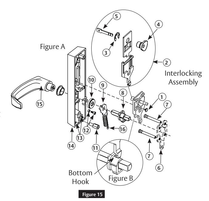 Corbin Russwin Freewheeling Lever with Escutcheon Trim for BL6600 and FE6600 Series Multi-Point Locks Installati…_FM467 image
