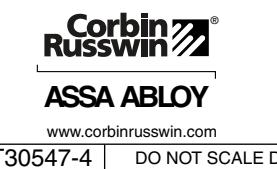 Corbin Russwin GSA and GSF Trim Template_T30547 diagram on page 1