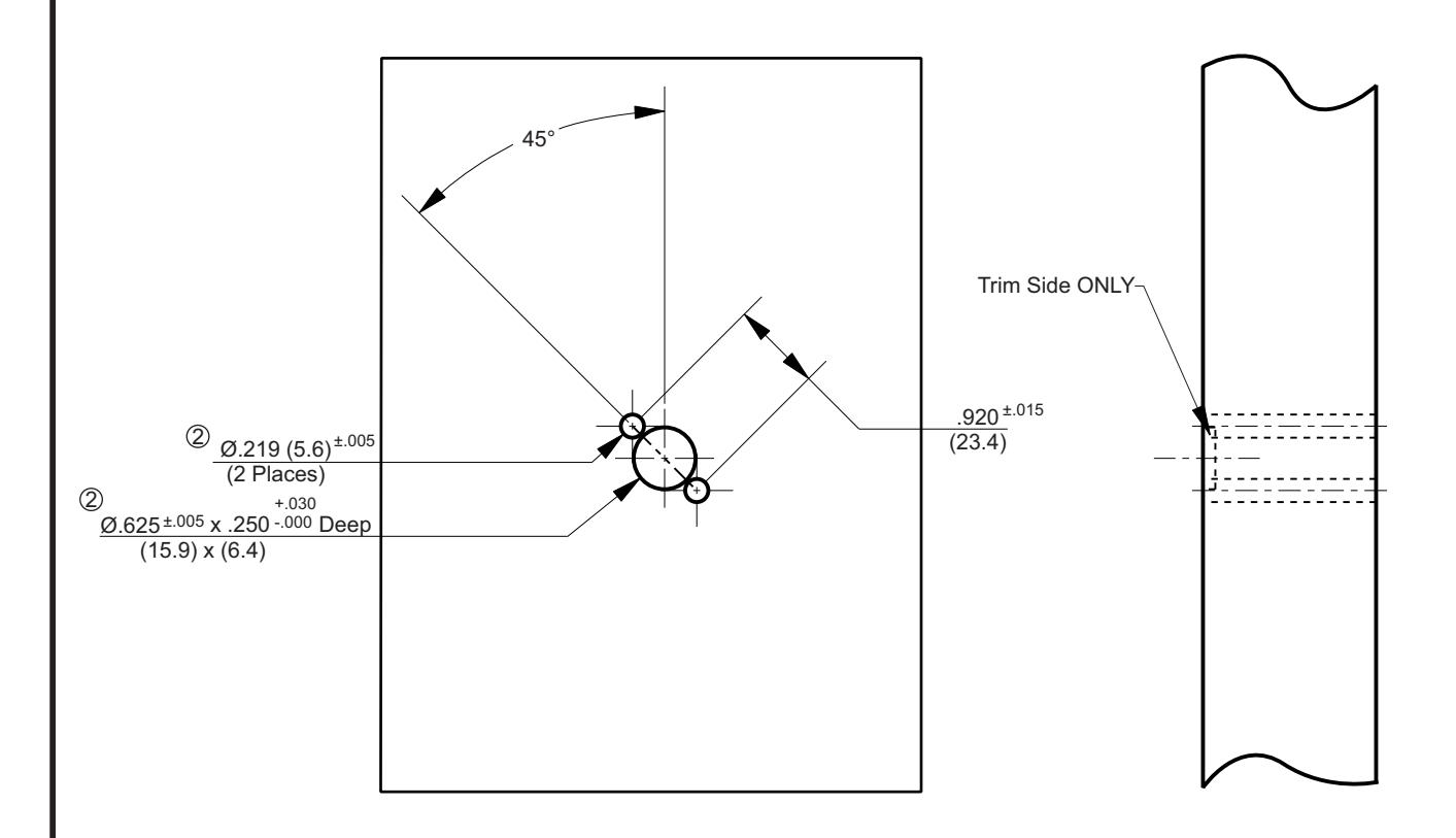 Corbin Russwin Inspire Half Dummy Trim for TL3700 Series Template_T31187 diagram on page 1