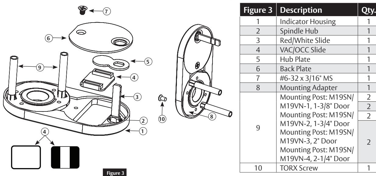Corbin Russwin M19SN, M19VN – Secured Indicator Rose Kit for BL6600 and FE6600 Series Multi-Point Locks Installat…_FM471 imag