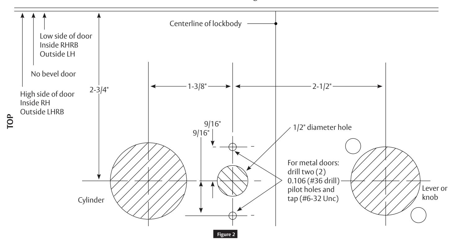 Corbin Russwin M19SN, M19VN – Secured Indicator Rose Kit for MP6600 Series Multi-Point Locks Installation Instruc…_FM528 diag