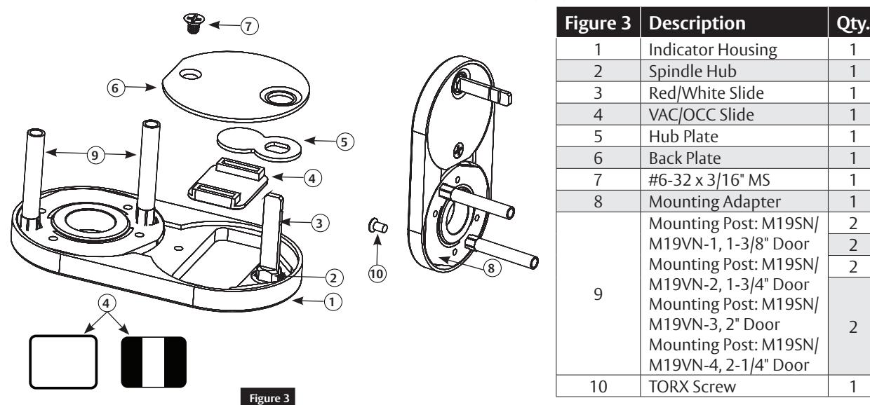 Corbin Russwin M19SN, M19VN – Secured Indicator Rose Kit for MP6600 Series Multi-Point Locks Installation Instruc…_FM528 imag