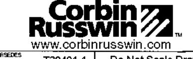 Corbin Russwin M61 and M62 Alarm Option Template_T30491 diagram on page 1